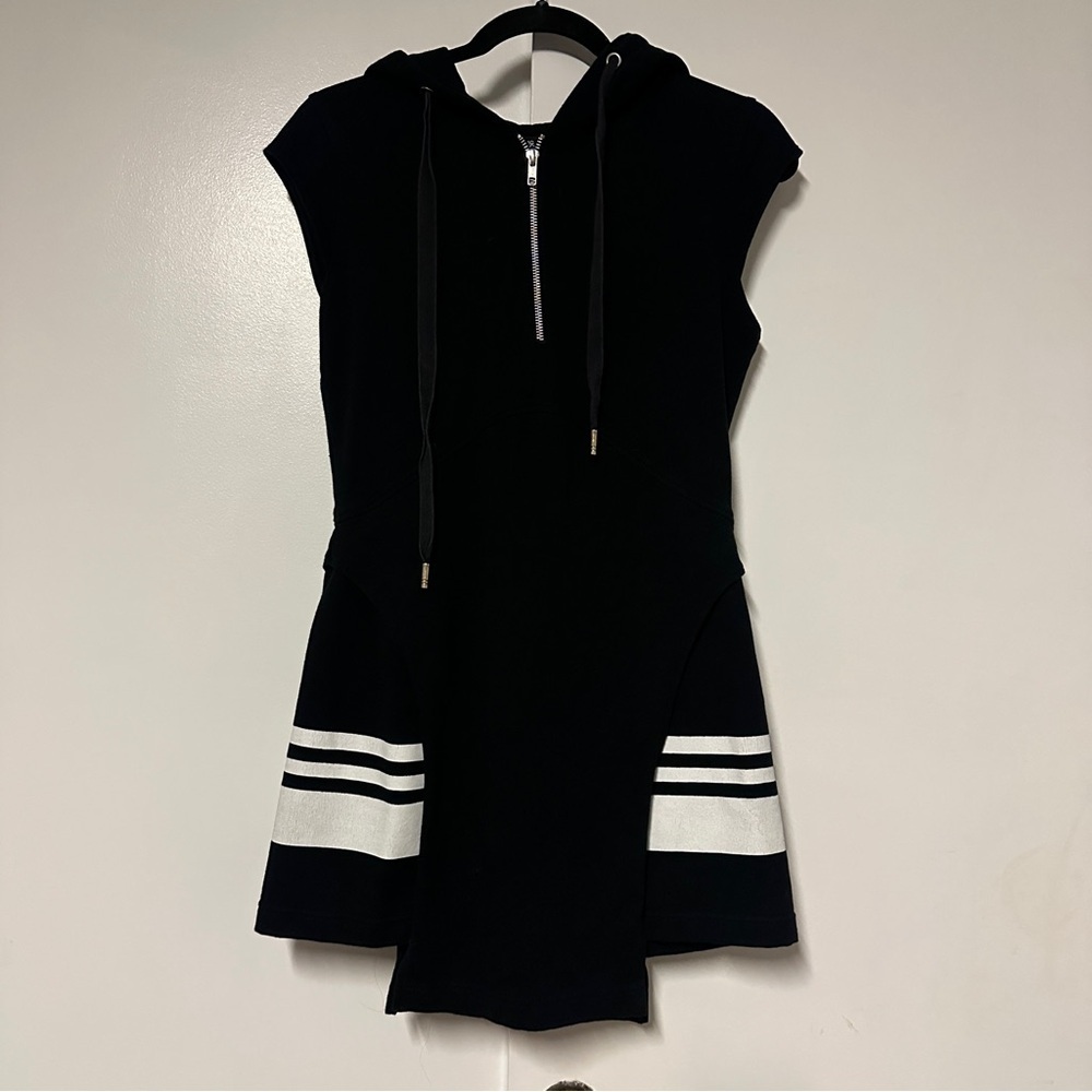 Skingraft hooded sporty goth mini tunic dress Size Medium